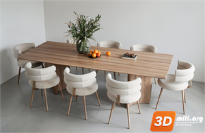 Dining Table Set Skp Files